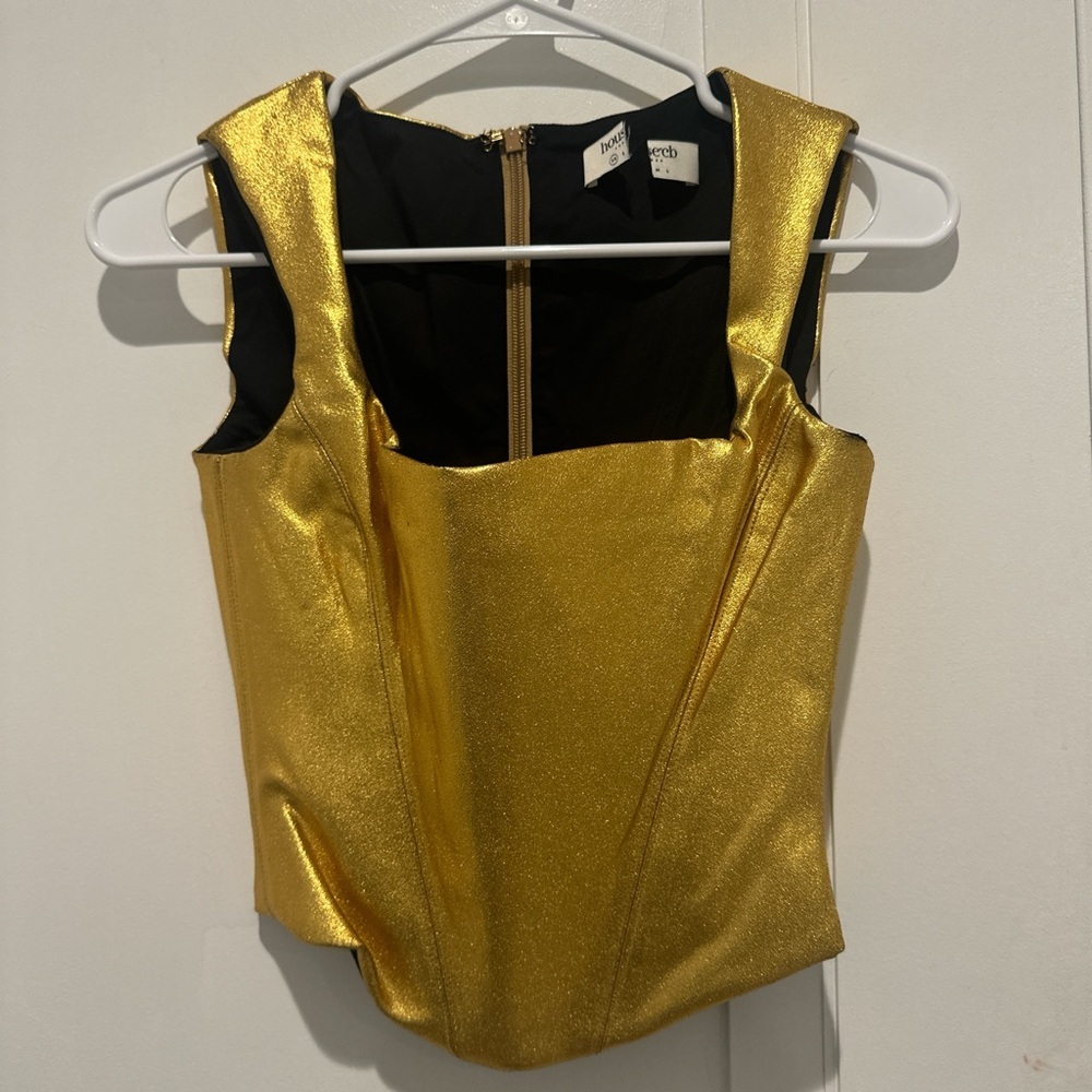 House Of CB Karia Gold Corset Top XS and S - Picture 9 of 10
